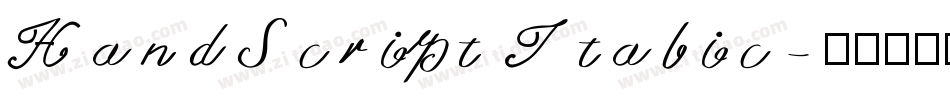 HandScript Italic字体转换